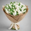 Нежное облако - букет из белых тюльпанов